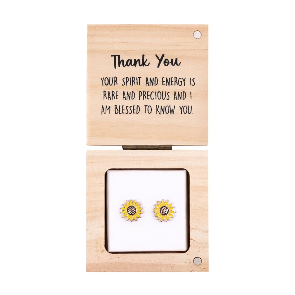 Heart & Soal Earrings -  Thank You 