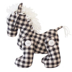 Jointed Pony Black Check 22cm