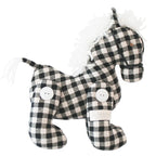 Jointed Pony Black Check 22cm