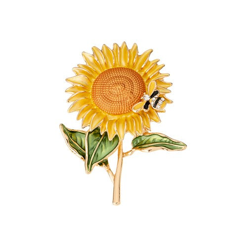 Iris Brooch Sunflower 