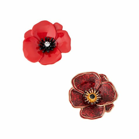 Iris Brooch Poppy [sty:light Red]