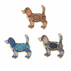 Iris Brooch Dog [col:blue]