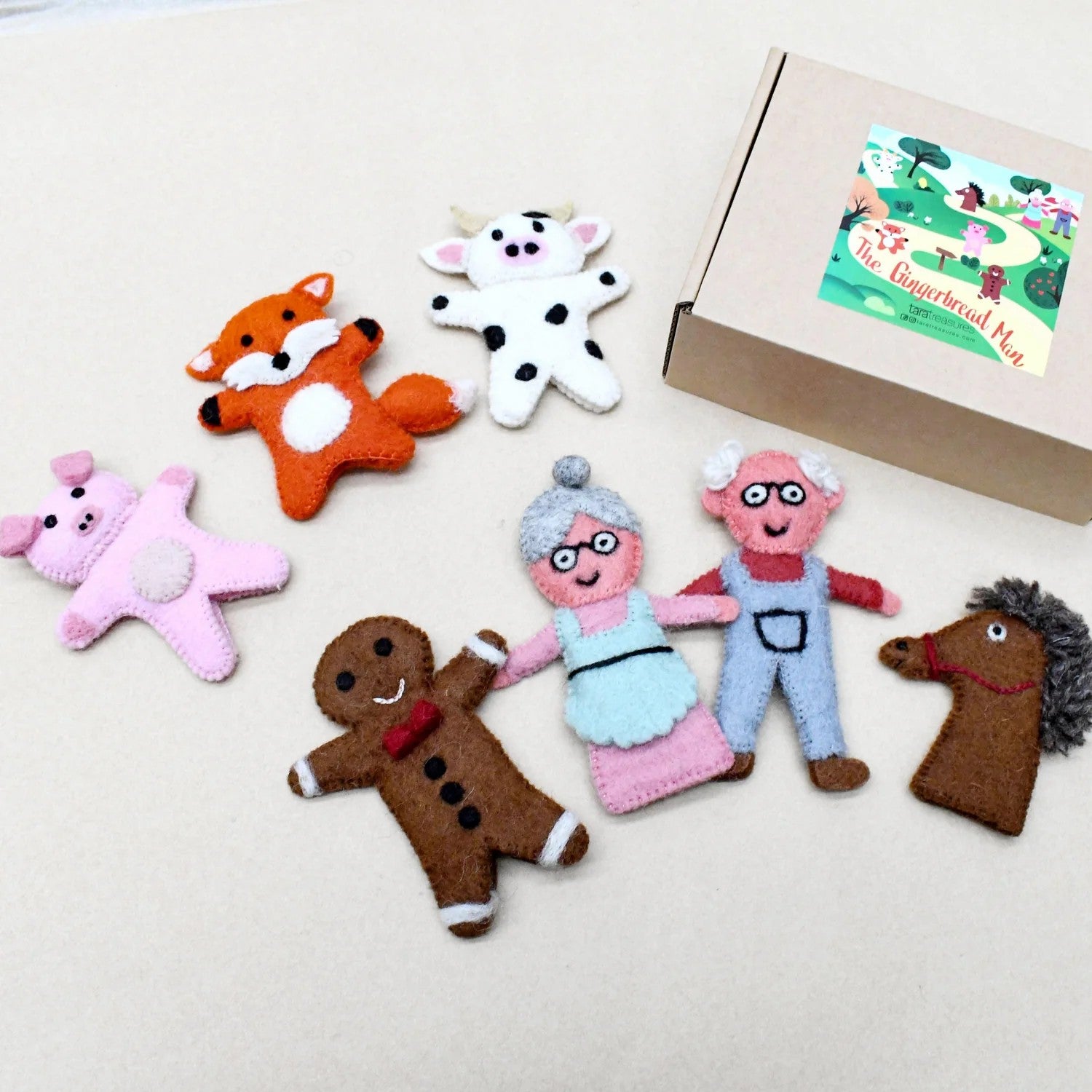 Finger Puppet Set - The Gingerbread Man