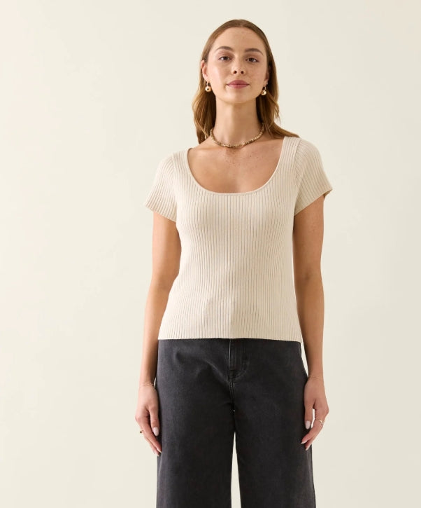 Adele Knit Tshirt - Canvas [siz:small]