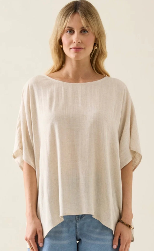 Ingrid Relaxed Top  One Size [col:canvas]