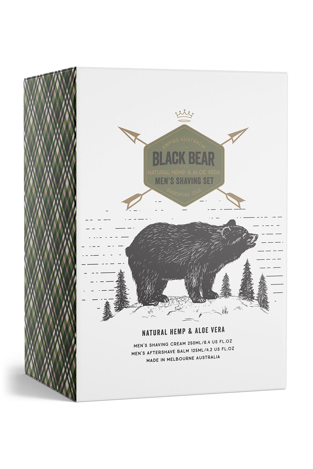 Black Bear Men's Shaving Set - Hemp & Aloe Vera