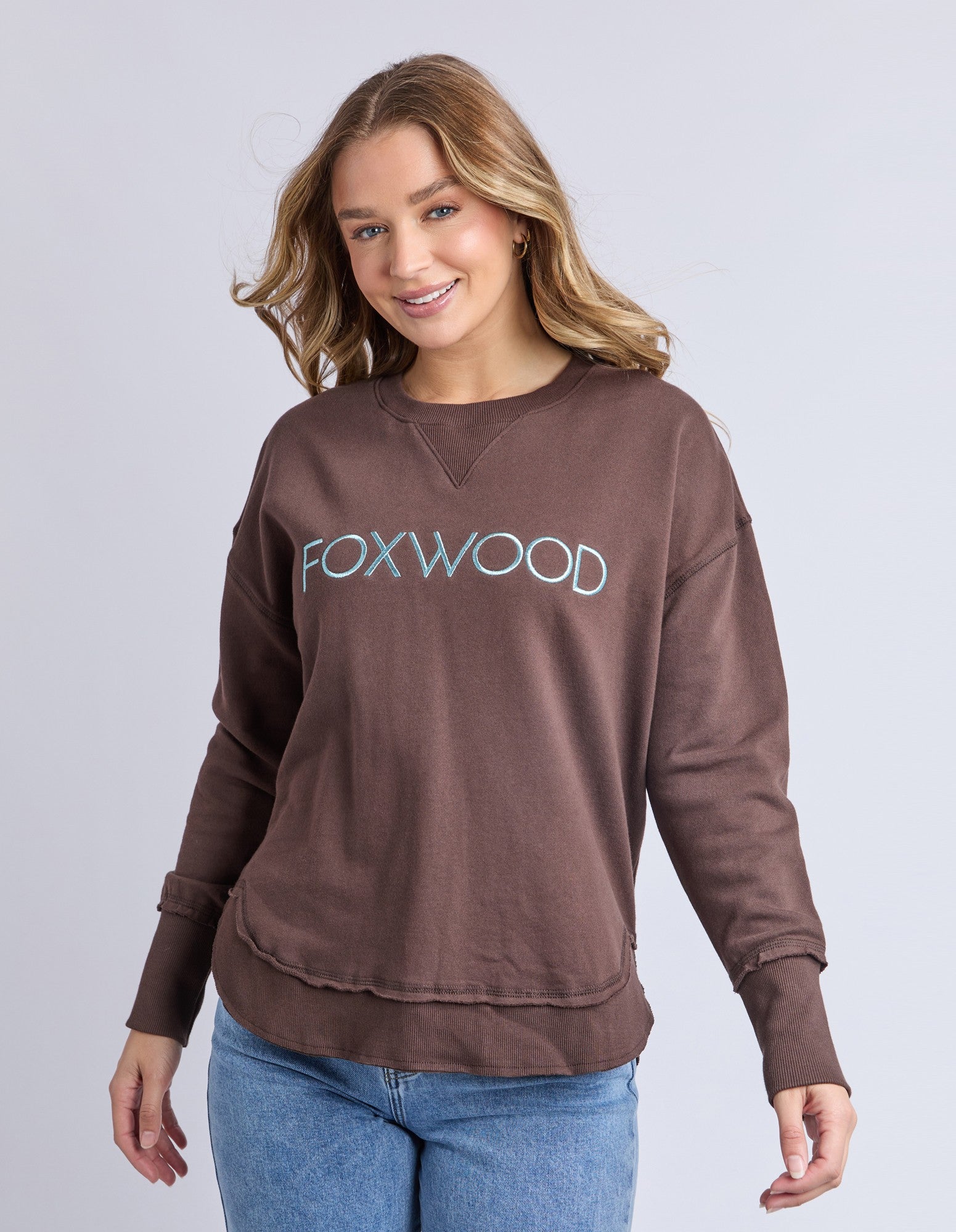 Foxwood Simplified Metallic Crew Coffee [siz:14]
