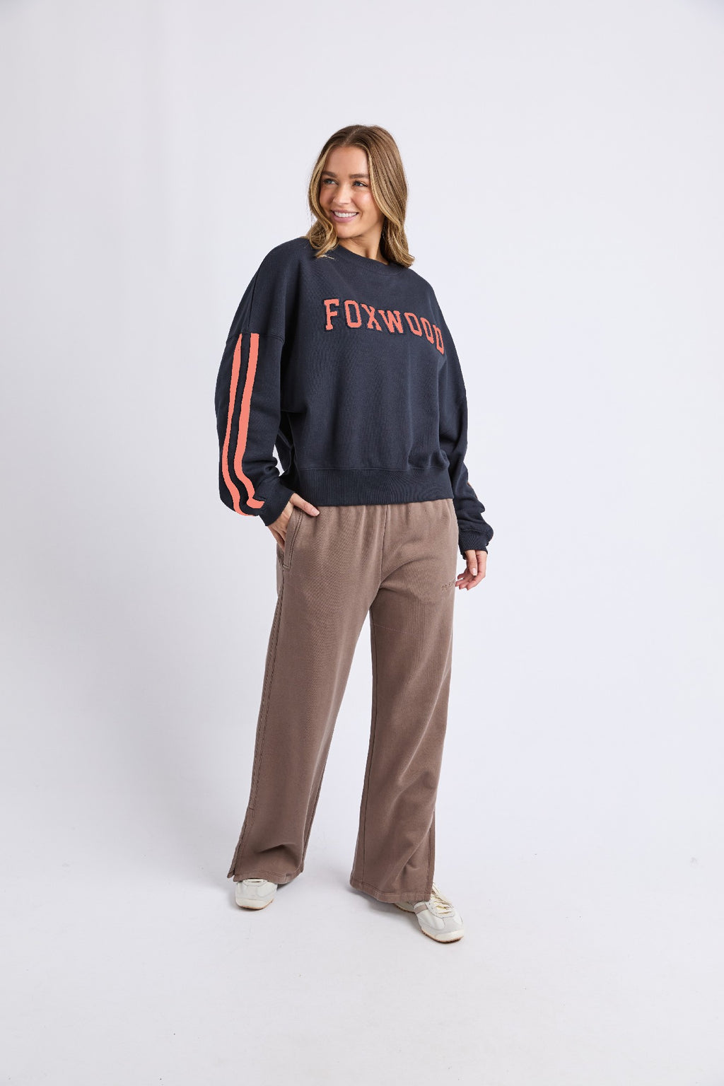 Foxwood - Elevated Sunday Crew Navy/orange [siz:8]