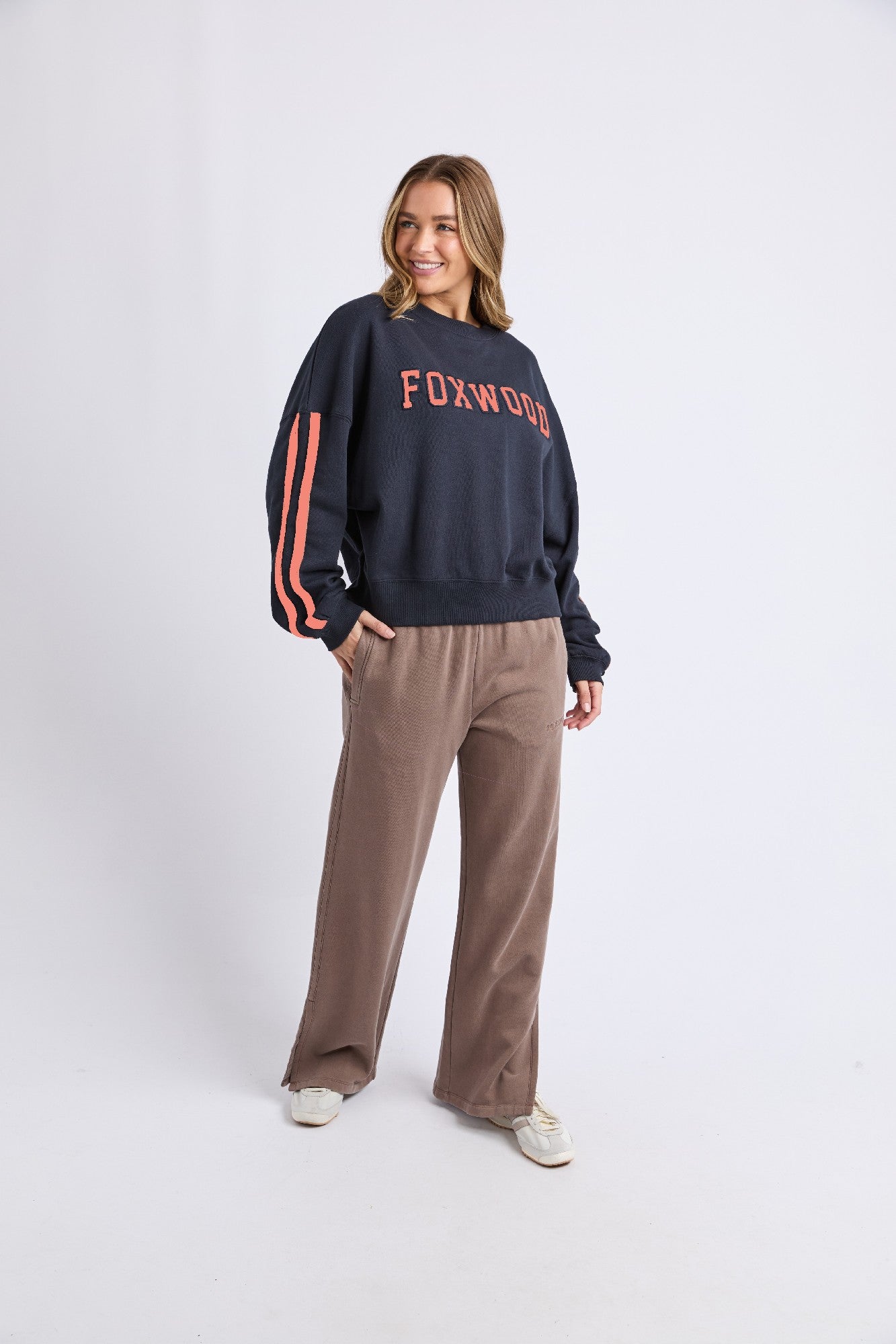 Foxwood - Elevated Sunday Crew Navy/orange [siz:8]