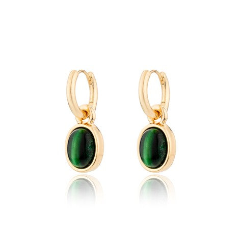Earrings - Lotus Emerald