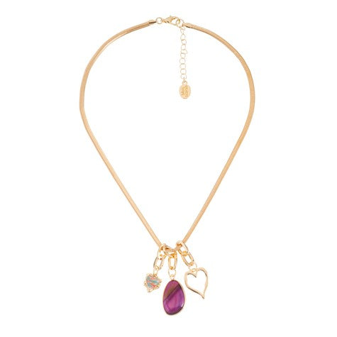Necklace - Lotus [col:pink]