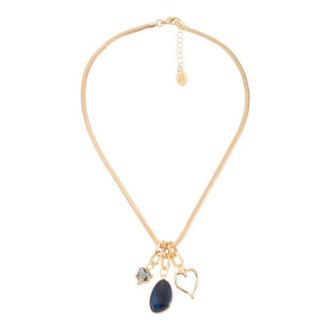 Necklace - Lotus [col:blue]