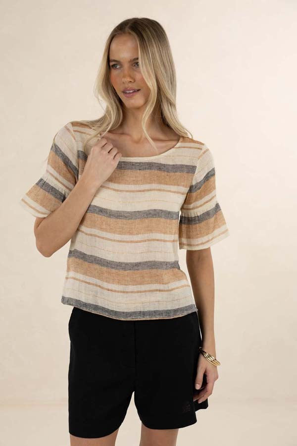 Humidity - Praiano Frill Sleeve Top [siz:12]
