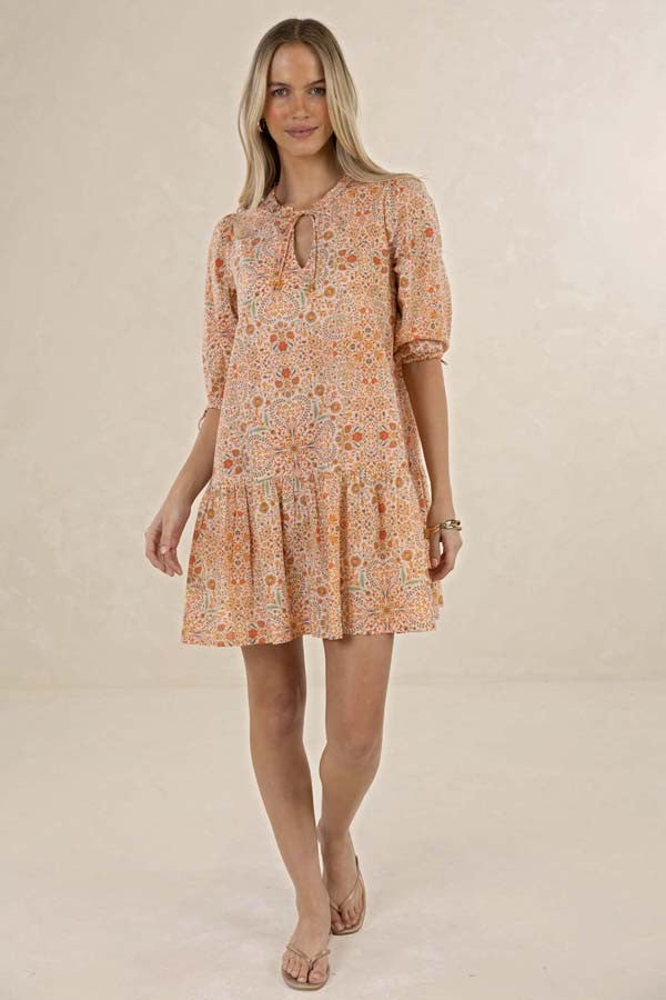 Humidity - Rumi Smock Dress Melon [siz:m]