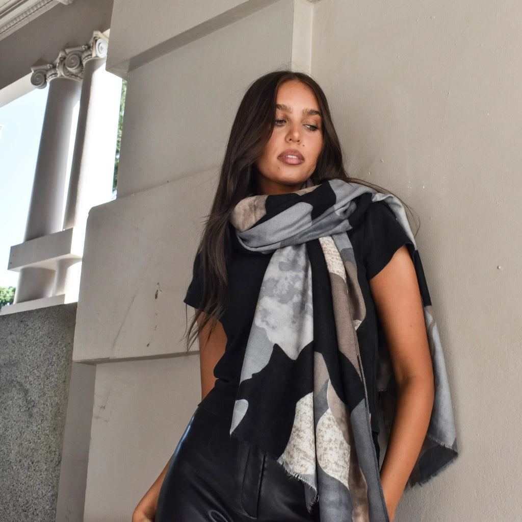 Scarf - Charcoal Desert