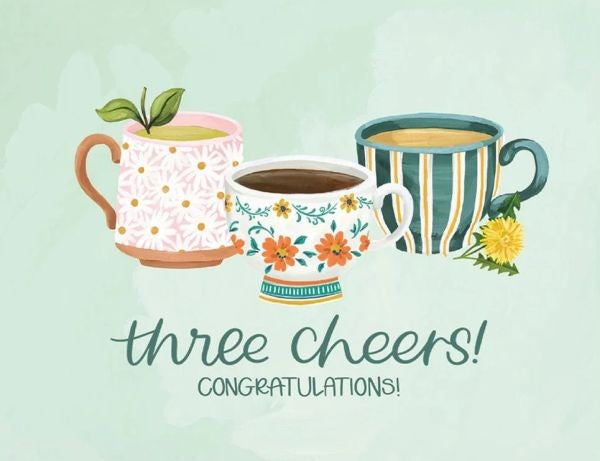 Card - Three Cheers Teacup