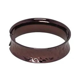 Hammered Convex Plain Hinged Bg [col:chocolate]