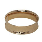 Hammered Convex Plain Hinged Bg [col:gold]