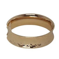 Hammered Convex Plain Hinged Bg [col:gold]