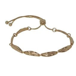 Metal Leaves Slider Bracelet [col:gold]