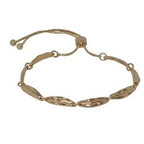 Metal Leaves Slider Bracelet [col:gold]