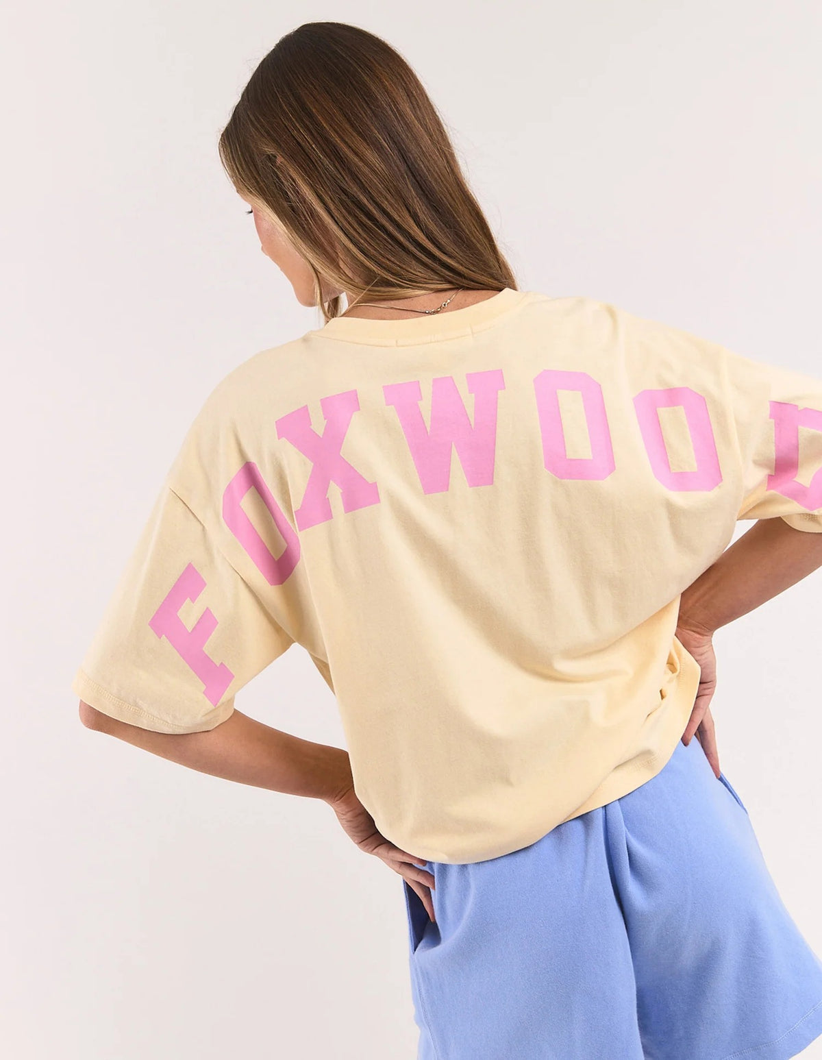 Foxwood Interval Tee Pale Lemon/pink [siz:8]