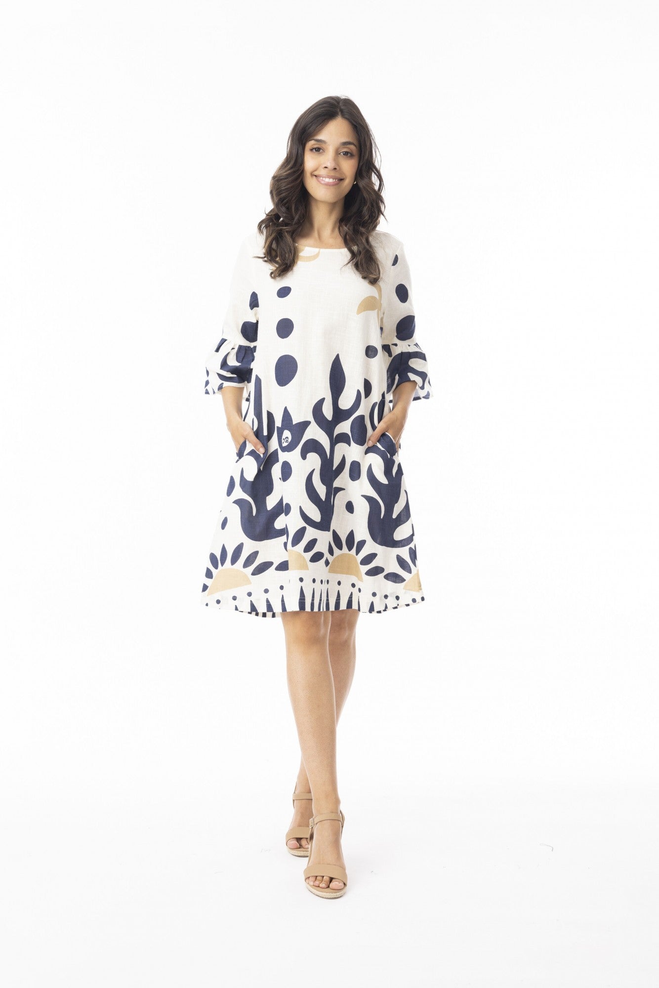 Nazca Dress Contemporary Frill Sleeve [siz:large]