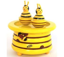 Childrens Wooden Music Box Twin Bee
