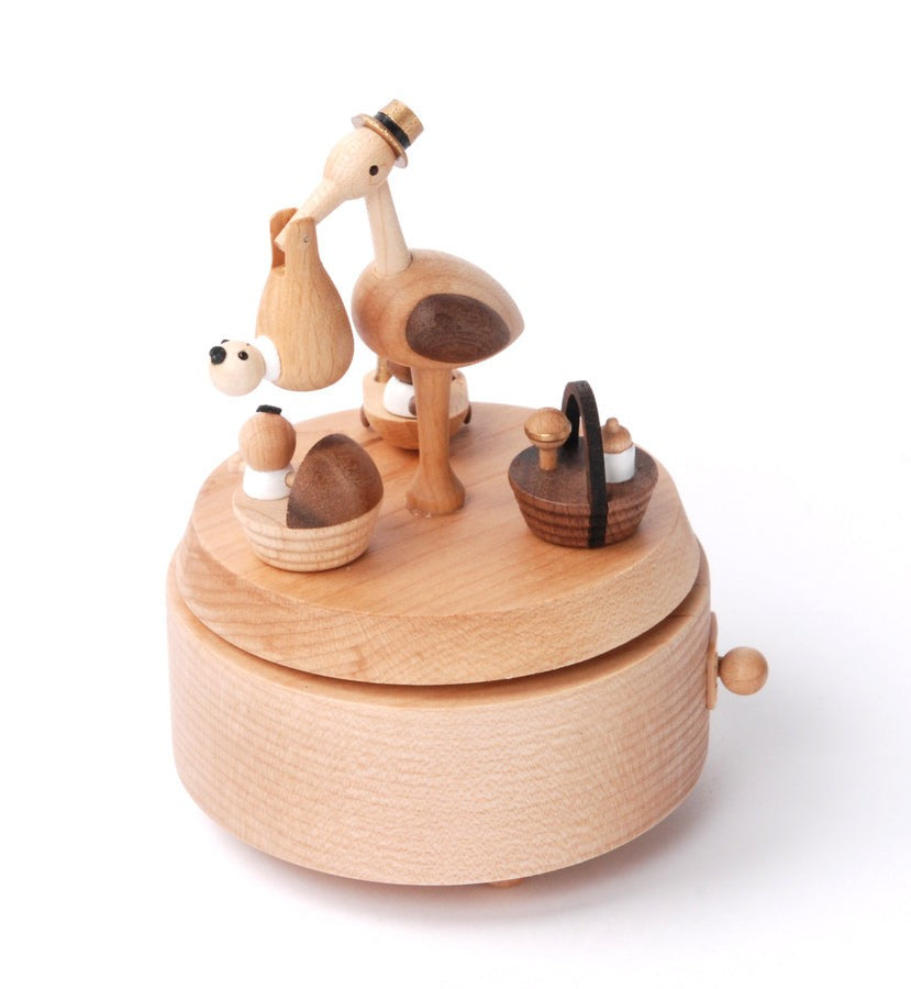 Baby Stork Delivery Musical Box