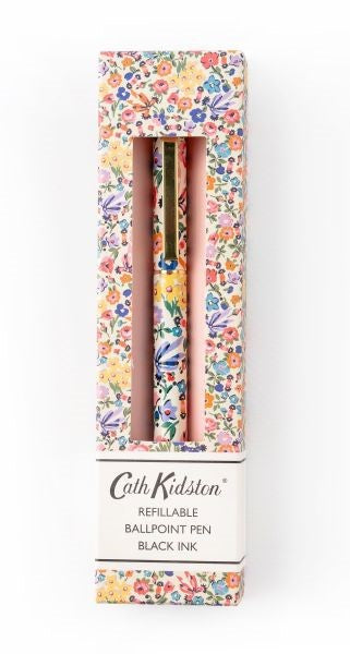 Pen- Floral Refillable Ballpoint Black Pen 