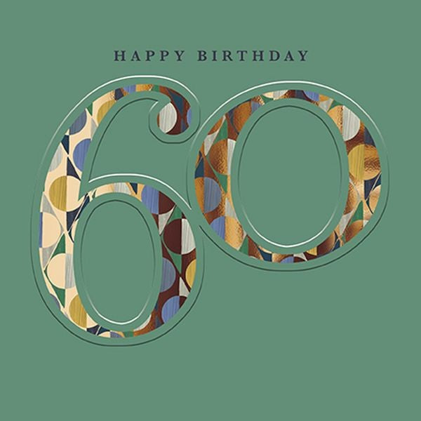 Card - Happy 60 Green