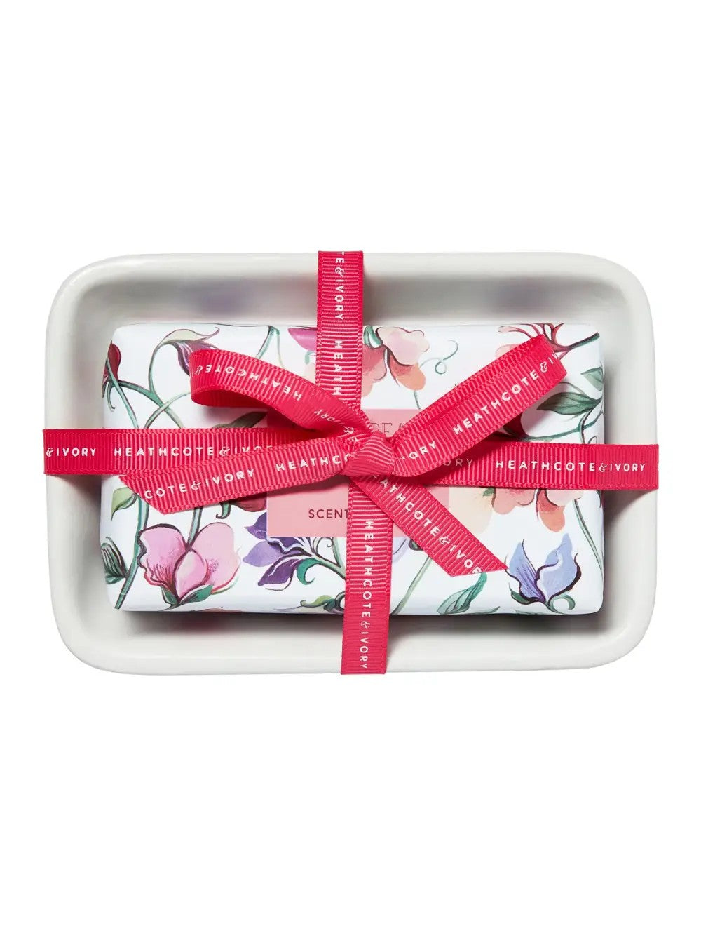 Heathcote & Ivory Sweet Pea & Honeysuckle Scente Soap In Dish