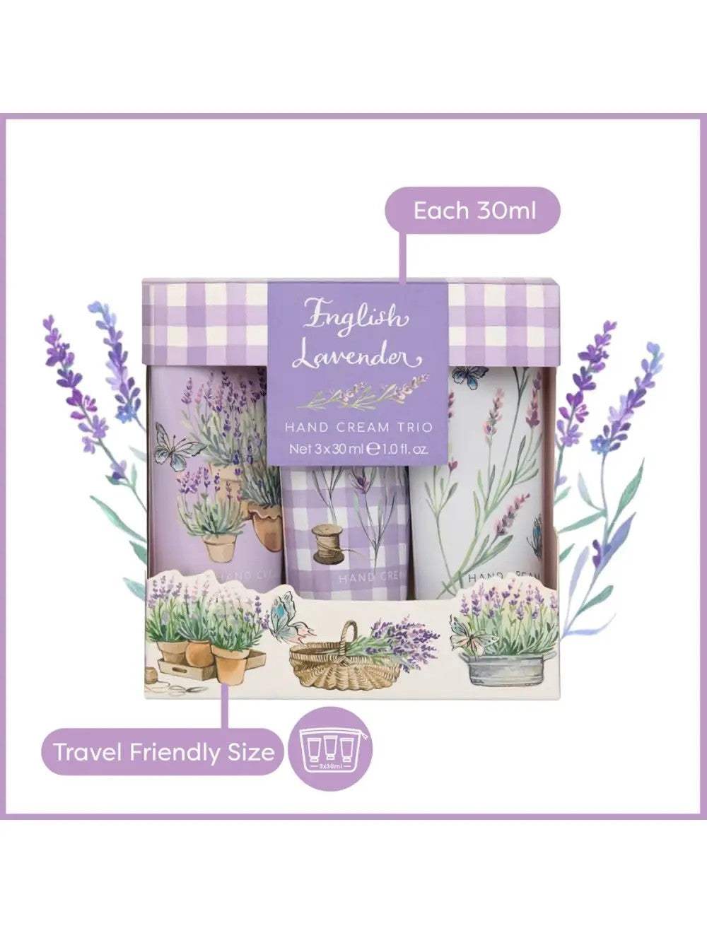 Heathcote & Ivory English Lavender Hand Cream Trio