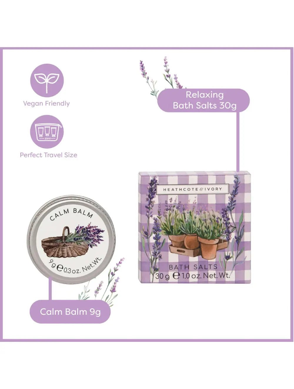 Heathcote & Ivory English Lavender Mini Sleep Essentials