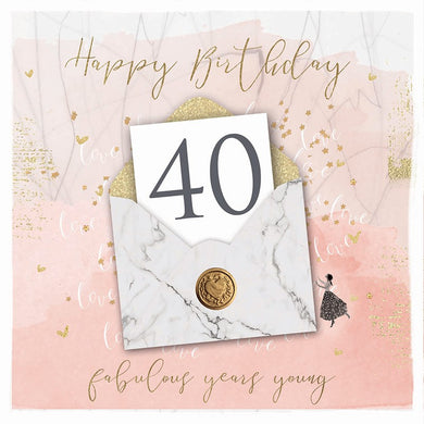 Card Aged - Happy Birthday 40 