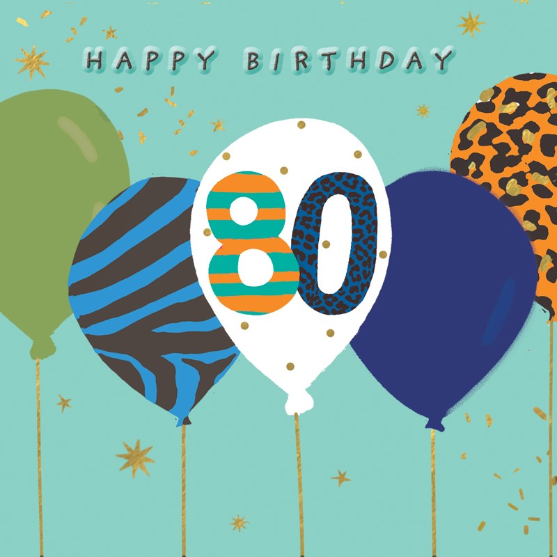 Card - Happy Birthday 80