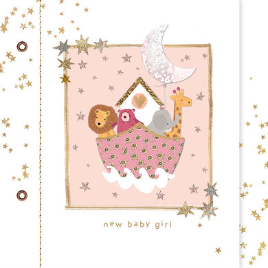 Card - New Baby Girl Pink Boat