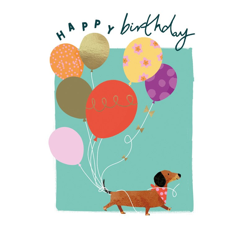 Card - Dog & Balloon Birthday Card