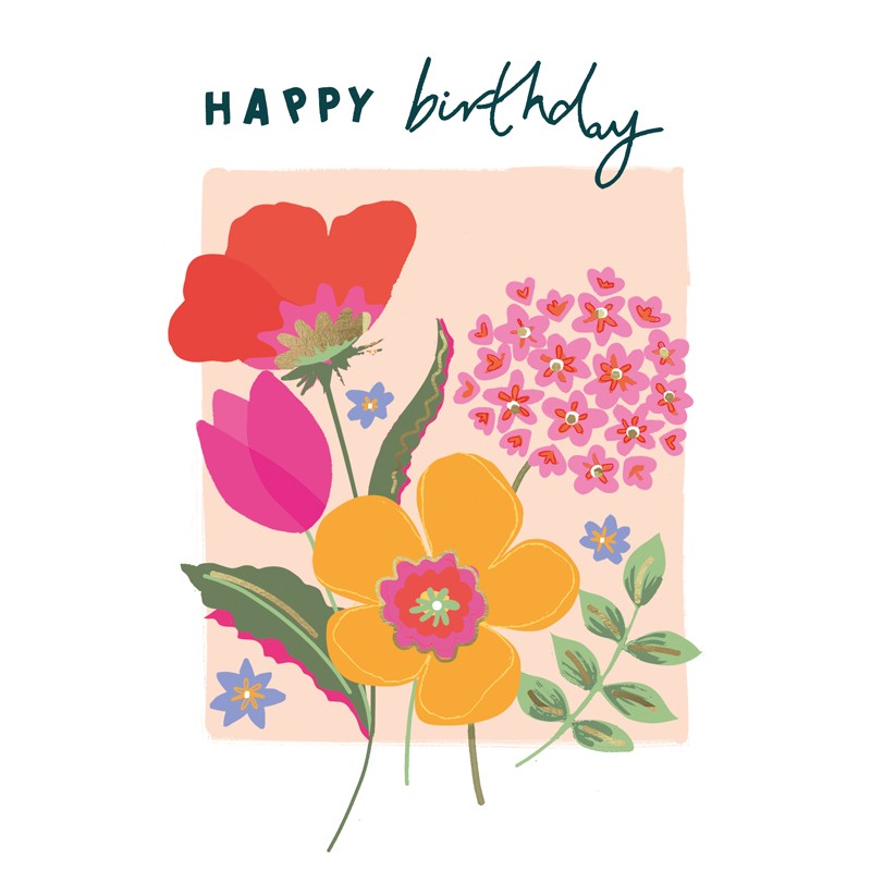 Card - Flowers Yellow
