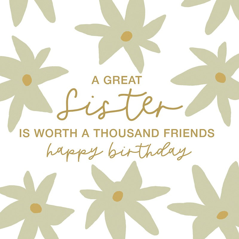 Card - Sister Birthday- Sister Worth 1000