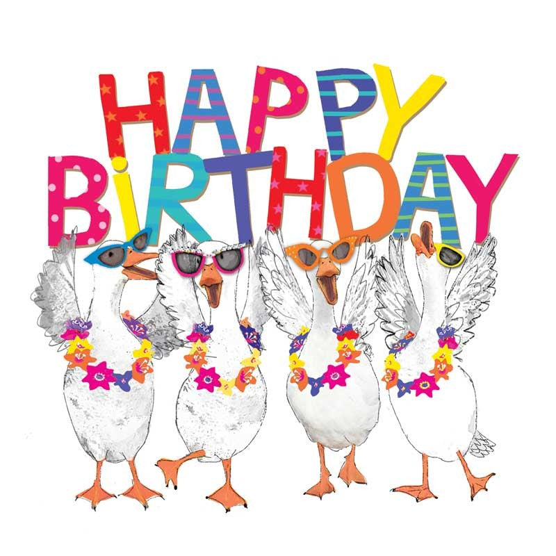 Card - Happy Birthday Geese