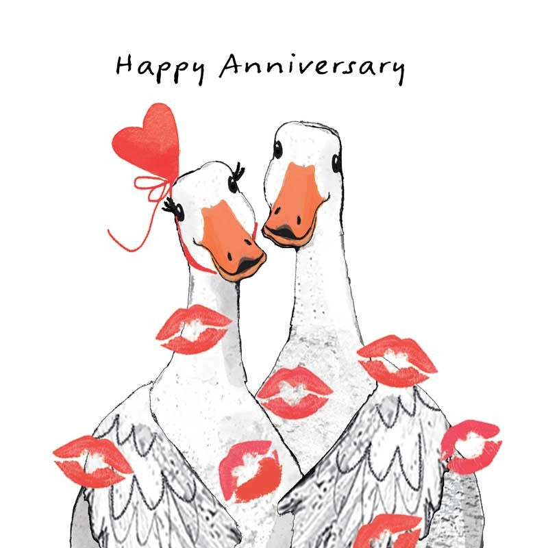 Card - Anniversary Geese