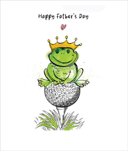 Father's Day Card - Frog On A Golf Tee