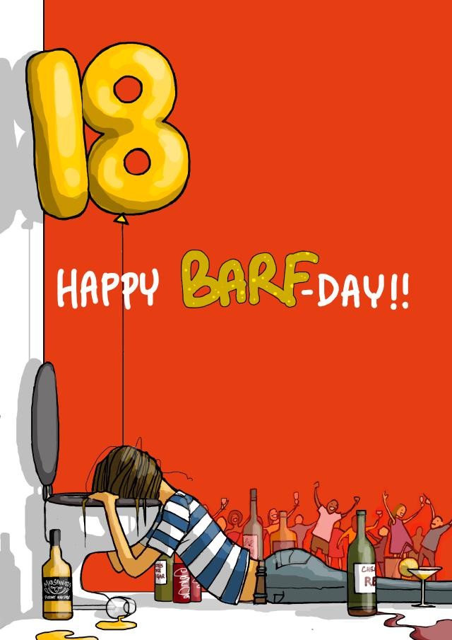 Brainbox Candy - Happy Barf Day Card