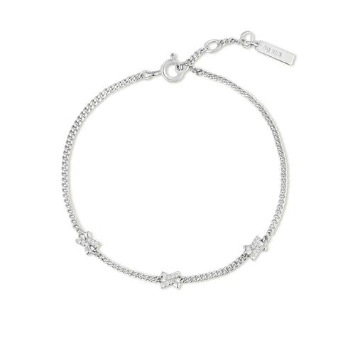 Silver Cross Station Bracelet 