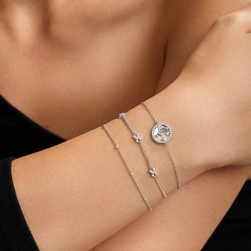 Silver Cross Station Bracelet 