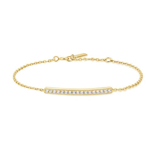 Gold Pave Bar Bracelet Gold 