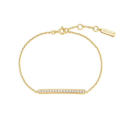 Gold Pave Bar Bracelet Gold 