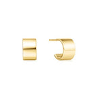 Vogue Maven Gold Flat Huggie Hoop Earrings