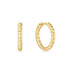 Chill Voyager Gold Texture Huggie Hoop Earrings